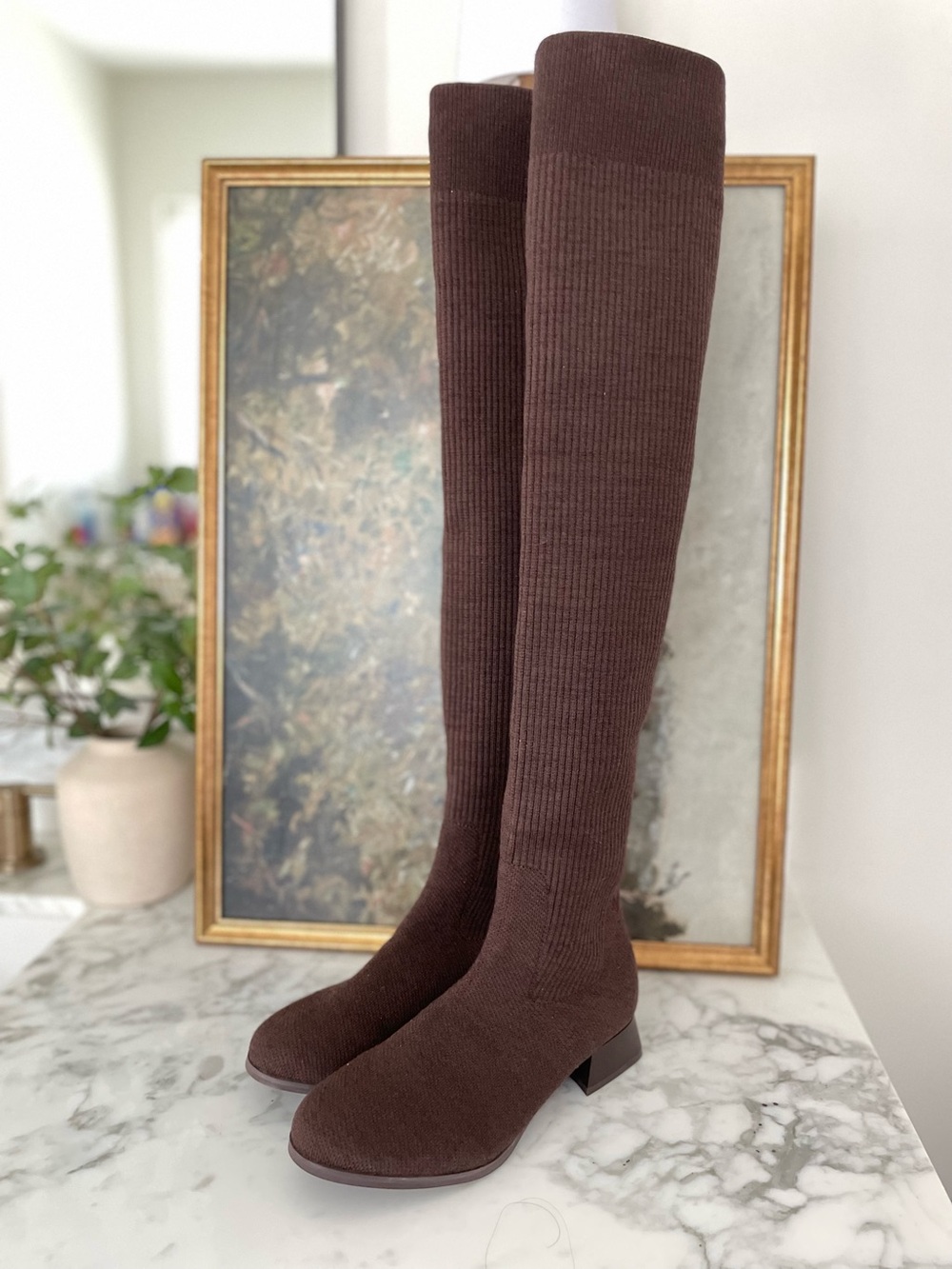 VIVAIA Madeline Over The Knee Thigh High Boots Chocolate Brown Wool Size 6.5